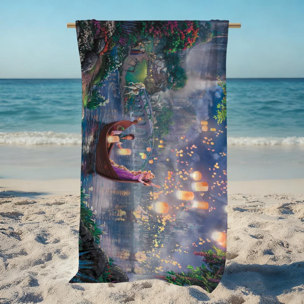 T-tangled niedliches Anime Handtuch Strand Schnelltrocknend Weich Poolhandtücher Geschenk für Reise Fitnessstudio Dusche Camping Sport