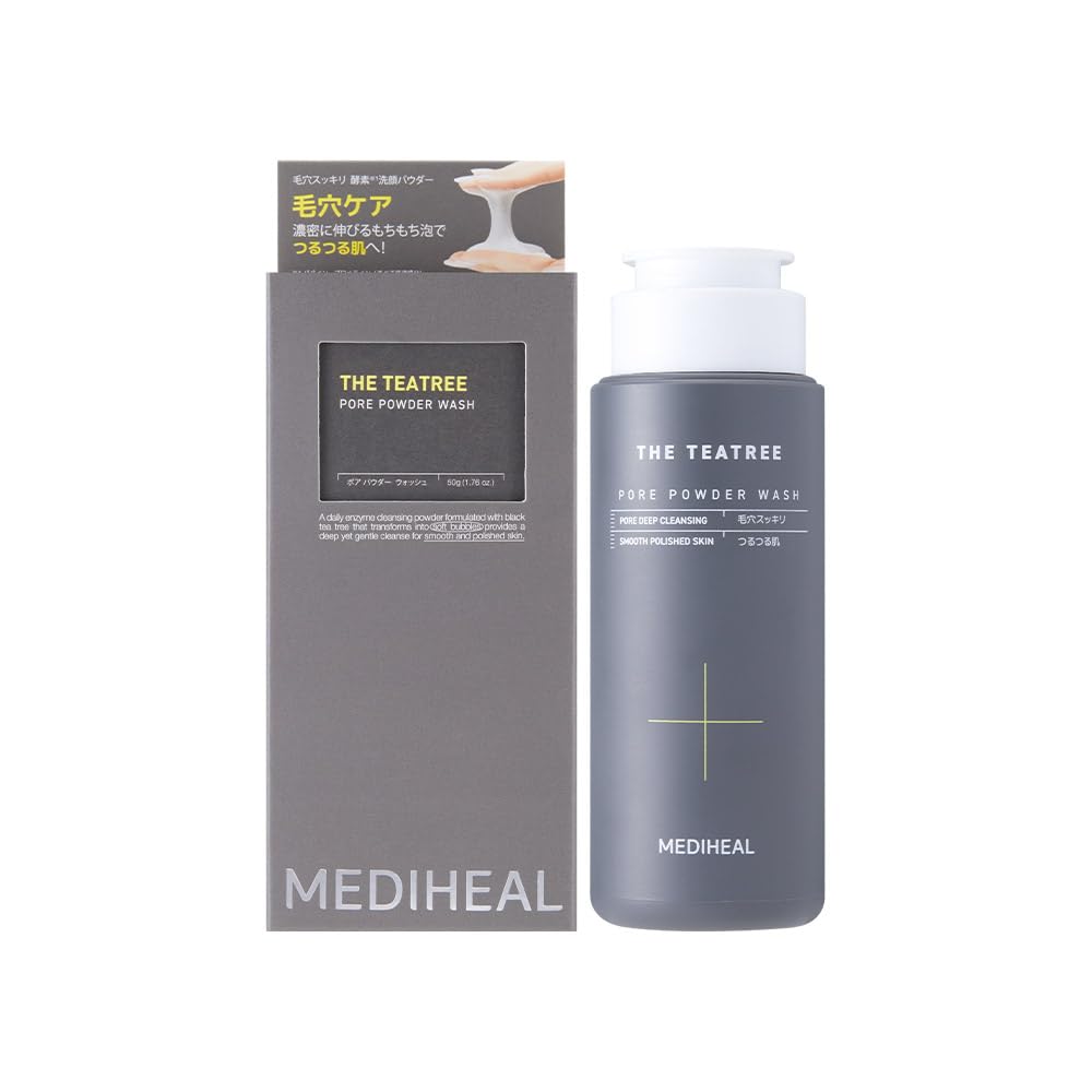 

MEDIHEAL The Tea Tree Pore Powder Wash 50 г Очищающая пудра для лица с ферментами для освежения пор [Оригинальный продукт]