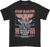 Van Halen Men's 1980 Invasion Tour Soft Slim Fit T-Shirt Large) Black