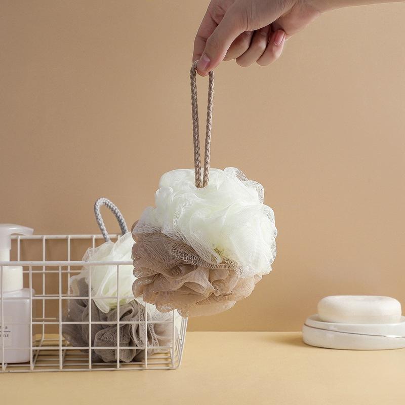 Pe Two-color Bath Ball Cotton Rope Foaming Showering Tool Bathroom Accessories