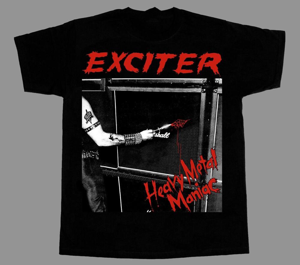 EXCITER HEAVY METAL MANIAC 83 NEW BLACK T-SHIRT CB268 Unisex T-Shirt S