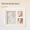Wooden Baby Hand and Footprint Frame - Full Moon Keepsake Display for Photos