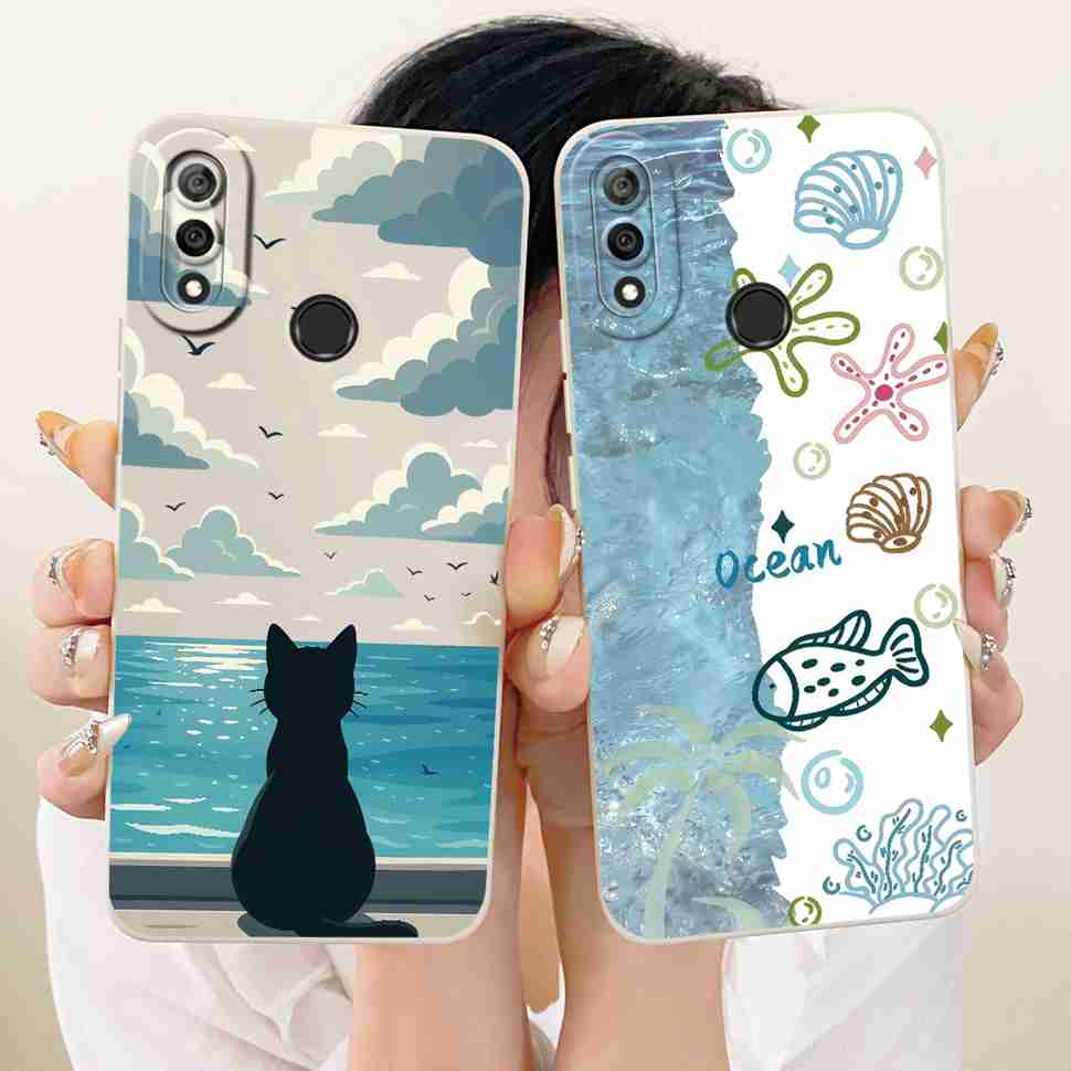 Für Huawei Y9 2019 Hülle Luxuriös Katze Weiches Silikon Handyhülle Für Huawei Y 9 Y9 (2019) JKM-LX1 JKM-LX2 Schutz-Rückseite