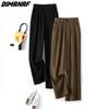 DIMANAF 2023 Plus Size Summer Long Pants Women Pants Loose Straight Show Thin Female Basic Trousers Wide Leg Pants 4XL