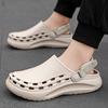 Quick-Dry EVA Solid Color Mens Sandals Fashion Trendy Lightweight Outdoor Travel Beach Shoes Casual Men’s Slippers