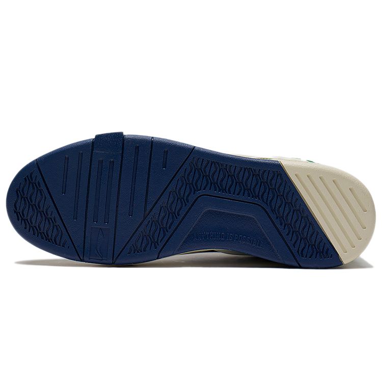 Li Ning We Wo Mid Party Comfortable Soft Elastic High-Top Sneakers Men Sneakers White Green Blue AGCS283-1