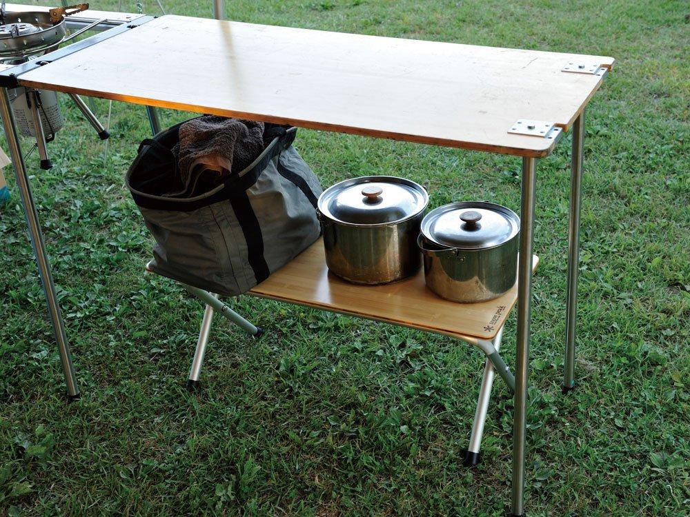 Snow Peak Sammenleggbar Hylle Lang Bambus LV-066TR