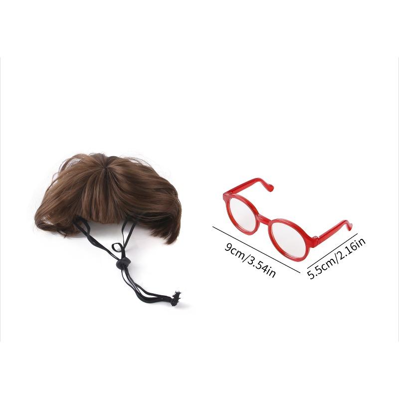 Pet Products Popular Pet Accessories Pet Glasses Wig Set Cat Dog Funny Pet Accessories