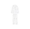 White Pocket Satin Pajamas