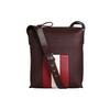 Red And White Striped Business Leather Messenger Bag Men Bags Brown BAUMAS-101