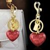 Heart Shape Key Holder Pendant With Metal Finish For Handbag Decoration And Gift