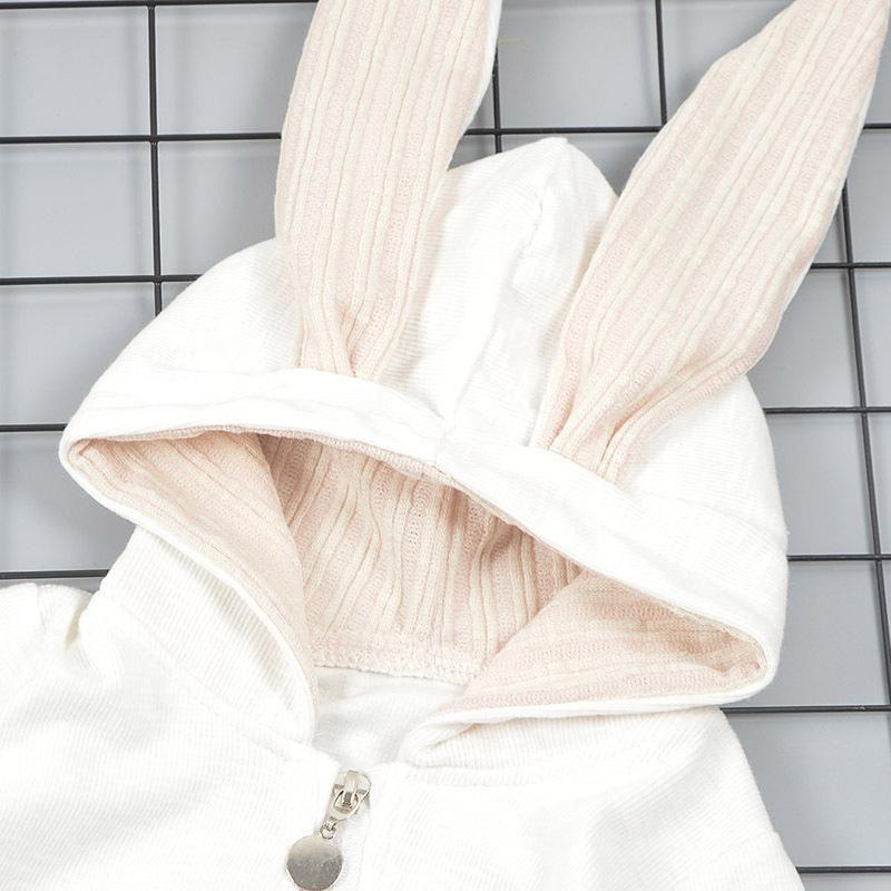 Innovative Baby & Toddler Hooded Rabbit Onesie with Ears - Zipper Romper