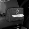 For Opel Mokka Corsa Astra Combo Grandland Insignia 2024 2025 Car Logo Tissue Box Paper Storage Bag Organizer Interior Accessori