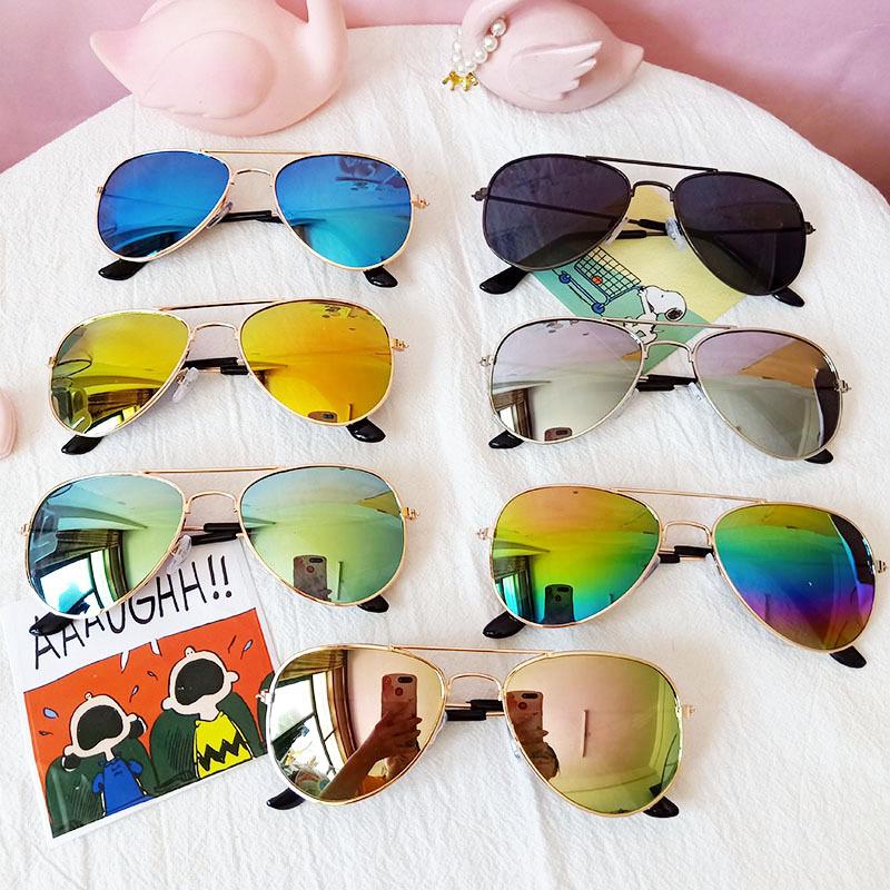 

Kids Fashion Aviator Sunglasses: Colorful, Reflective, Frog Mirror Design 3025