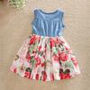 2-12 Years Old Children's Dress Girls Summer New Casual Denim Flower Dress