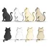 Originality Cat Car Emblem Personalized Car Covering Decor New 3D Metal Cat Sticker