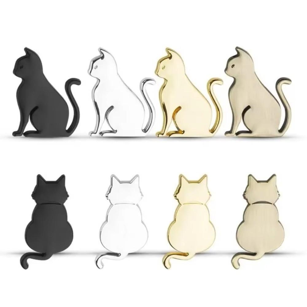 Originality Cat Car Emblem Personalized Car Covering Decor New 3D Metal Cat Sticker