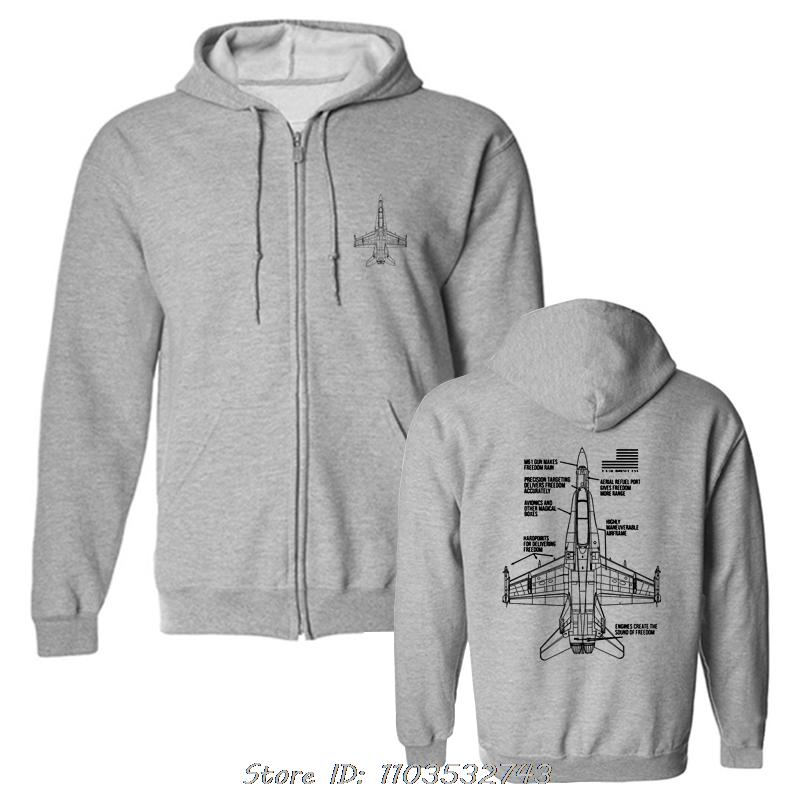 Creative Design F/A-18 Pullover Hornet Trägergestütztes Angriffsflugzeug Hoodie Baumwolle Herren Kapuzenpullover Bekleidung Oversized Sweatshirt Tops
