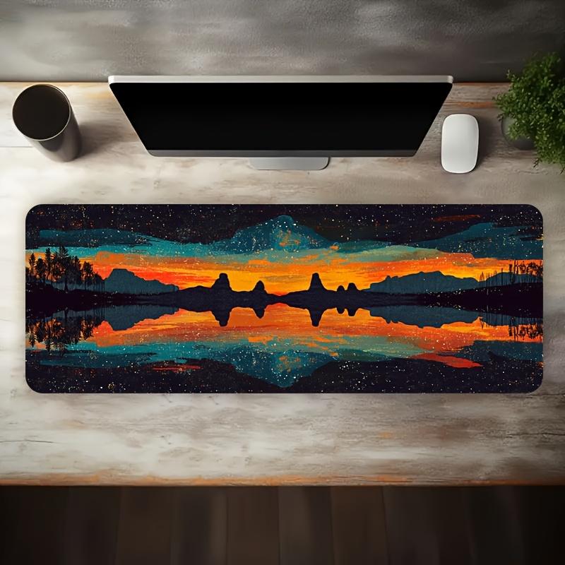 Quality Gaming Mouse Pad Wide Desk Mat Comfort Cloth Surface Natural Rubber Base for Home Office PC Laptop Work Professional Des