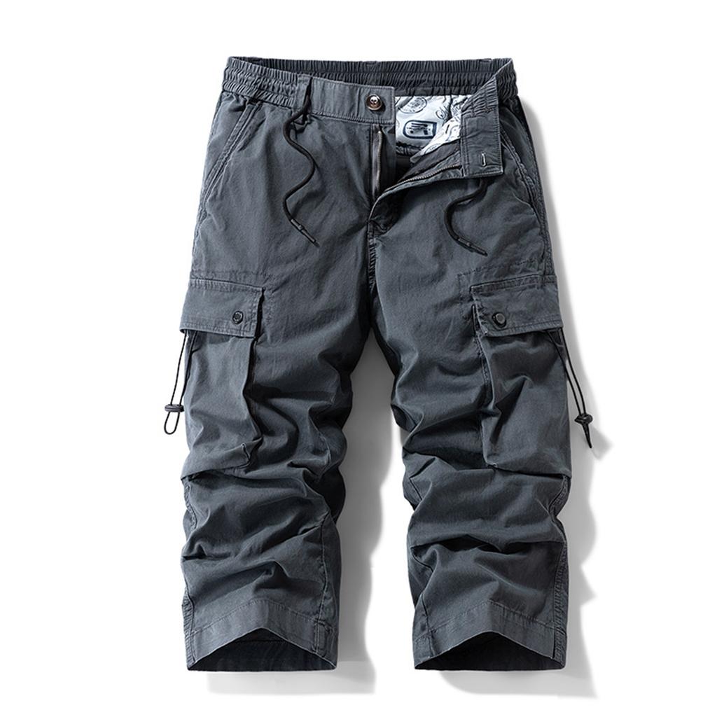 Men's Casual Color Outdoors Pocket Beach Work Trouser Cargo Shorts Pant