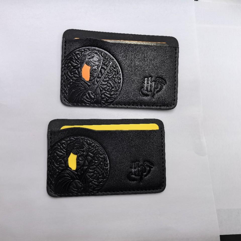 Czarny Skórzany Etui na Karty w Stylu Różdżki Harry'ego Pottera dla Mężczyzn i Kobiet