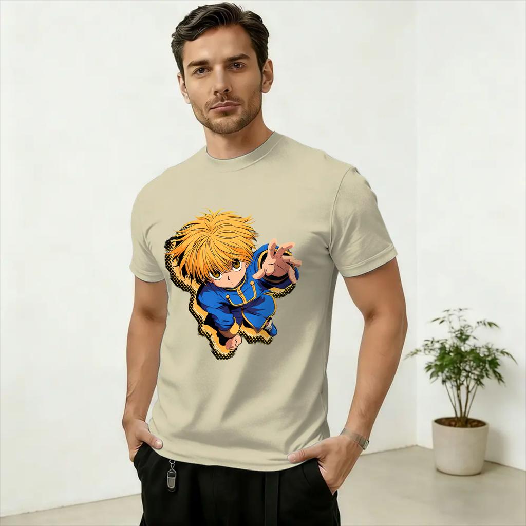 Kurapika TShirt Beach Leisure T Shirts Unisex 100 Cotton Crewneck 4XL 5XL 6XL Clothing Short Sleeve Classic Tops