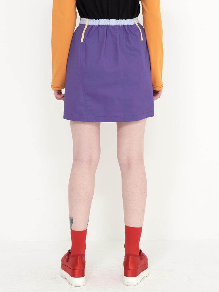 MIMICAWE Treadmill Line Taped Skirt / Purple