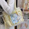 Sweet Transparent Tote Bag With Polyester Material For Daily Use