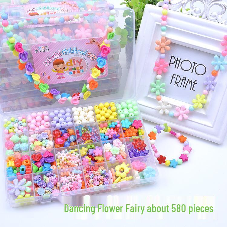 Acrylic Educational DIY Bracelet & Necklace Beading Kit for Girls