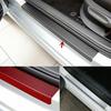 Carbon Fiber Stickers Car Door Plate Sill Scuff Cover Anti-Scratch Accessories