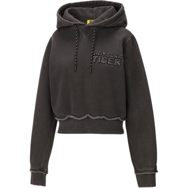 ONITSUKA TIGER Logo Short Loose Hoodie Women Hoodies 2182B433-001