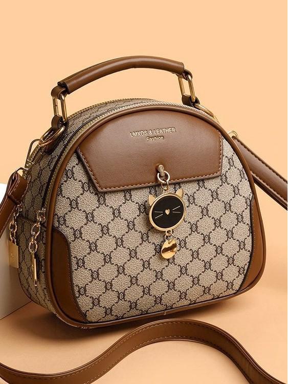 2025 Wszechstronna Okrągła Torba Crossbody i do Ręki z Miękkiej Skóry