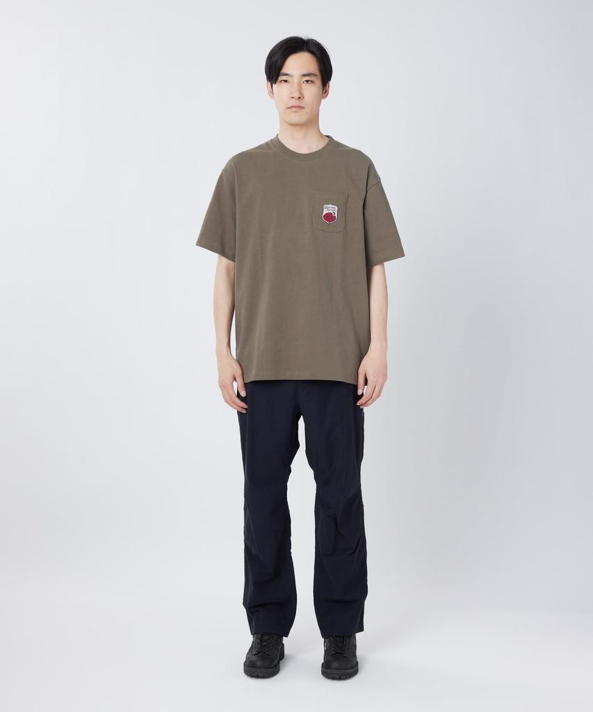 Trad Label Pocket Heavy Short Size Olive [Snow Peak] T-Shirt SPTL-TS-26SU906 T-shirt, Sleeve, Men's/Women's, M,