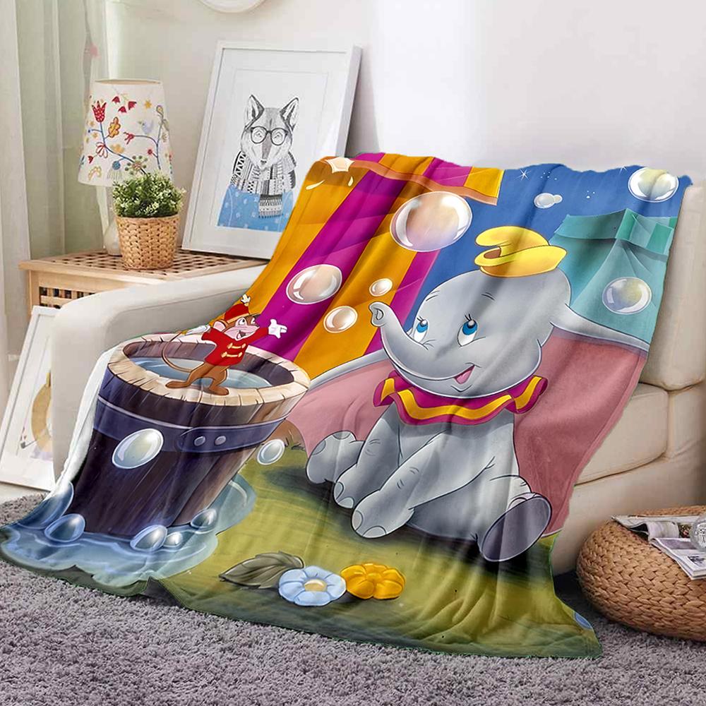 1PC D-Dumbo Cartoon Ultra-Soft Blanket - Lightweight Fluffy Blanket for Couch,Bed & Home Décor, All-Season Gift for Adults,Teens