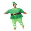 Weihnachtsstraße. St. Patrick's Day Aufblasbare Kleidung für Erwachsene Männer und Frauen Grünes Kleeblatt Glückliches Verkleiden