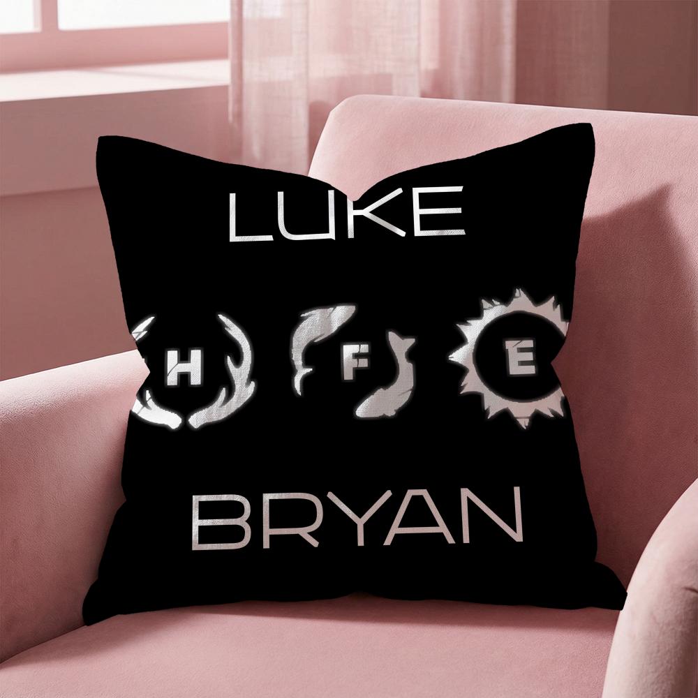 Luke Bryan Cushion Cover Multi-Scene Pillow Cover for Home & Car - Reversible, Soft & Durable for Daily Use