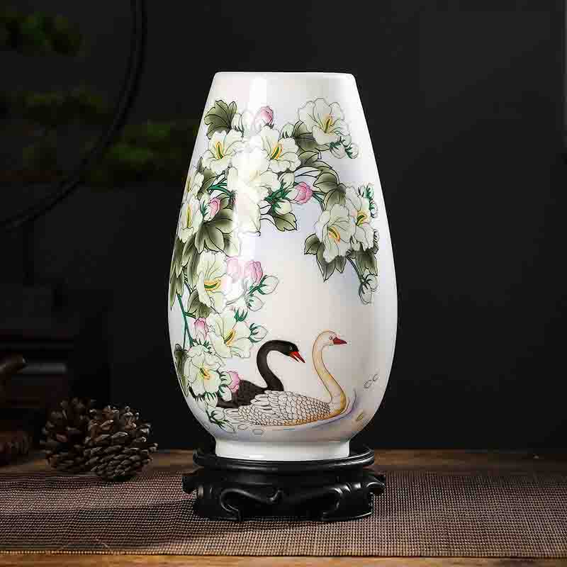 Chinese Jingdezhen Ceramic Vase Ornaments Office Store Club Bar Furnishing Crafts Home Livingroom Desktop Accessories Decoration