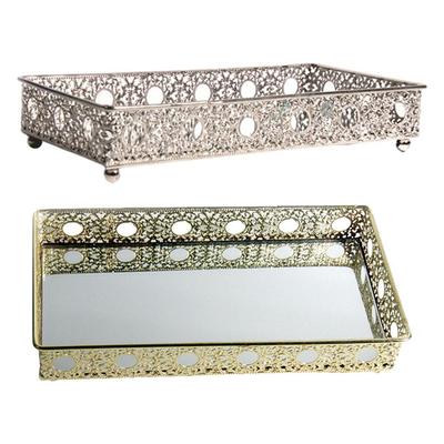 Plato Cuadrado para Joyas Bandeja Soporte para Adornos Chapado Almacenamiento Doméstico Moderno para Pulsera Sala de Estar Tocador Regalo de Navidad