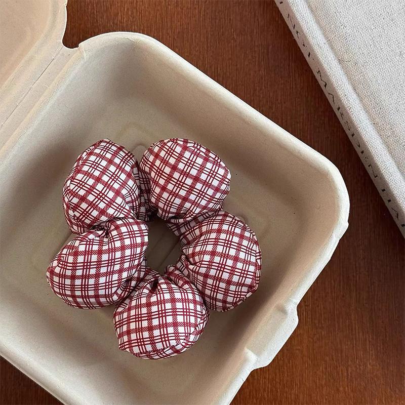 

Корейская резинка для волос с цветком для женщин, милые головные уборы для девочек, повязка на голову, эластичный скраб для хвостика, аксессуары для волос