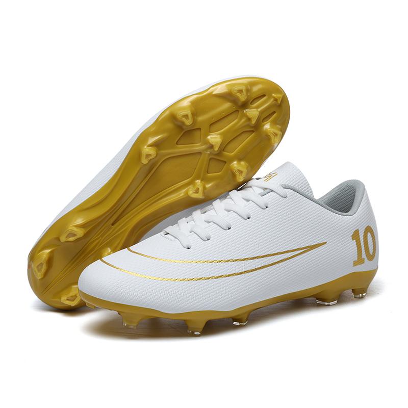 Mens Soccer Shoes Outdoor Training Ultralight TF/FG Professional Soccer Sneakers Anti Slip Field Training Futsal Football Boots 46