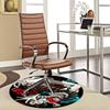 1pc Tokyo Ghoul Kaneki Ken & Touka Kirishima Design Round Carpet Office Chair Mat Non-Slip Rug Suitable for Home Decor, Living Room