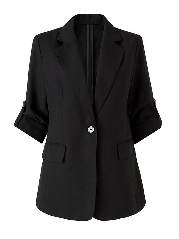 Women's Five-Sleeve Loose Linen Blazer for Summer 2026 - New Casual Style