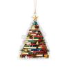 Christmas Acrylic Hanging Ornament, 2D Flat Holiday Tree Decoration for Home and Gift