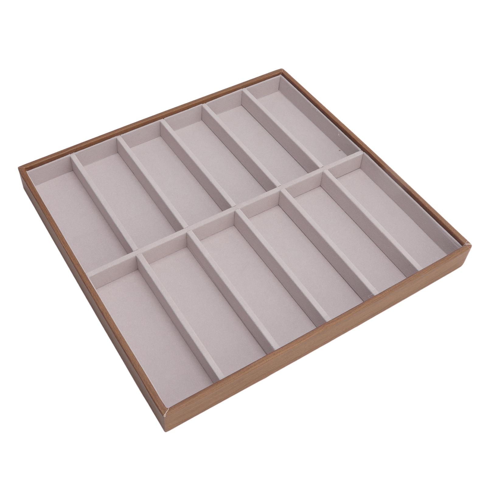 Zonnebrillen Displaybak PU Houtnerf Zonnebrillen Opbergkoffer voor Thuis Brillenwinkel gray