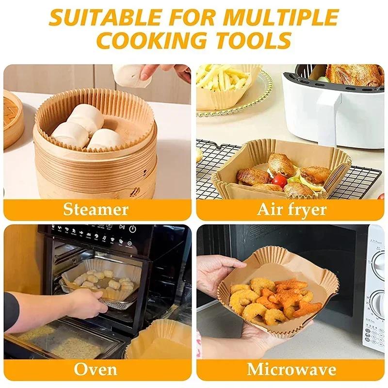 Wegwerp Airfryer Papier Anti-aanbak Keuken Bak Airfryer Mat Oliebestendig Magnetron Barbecue Pad Bakpapier Voering Accessoires