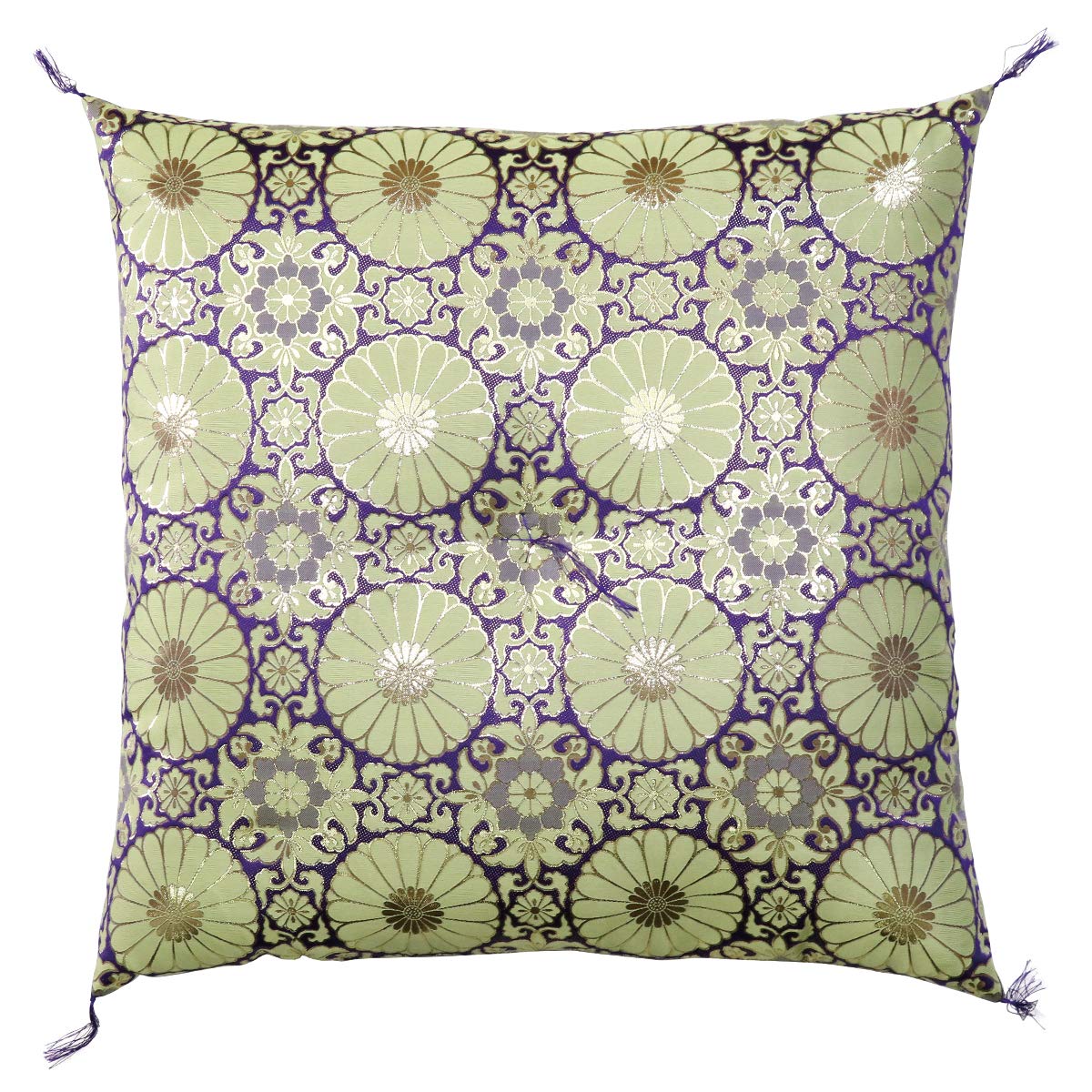

Made in Japan - Gozen Zabuton (LotusPurple) Buddhist Altar Cushion, Shinkindori, for Obon, Buddhist Altar, and Memorial Services