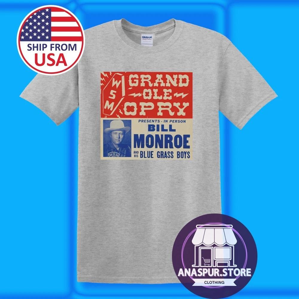 Grand Ole Opy Bill Monroe Bluegrass Boys Men s Grey Size S-5XL 3XL