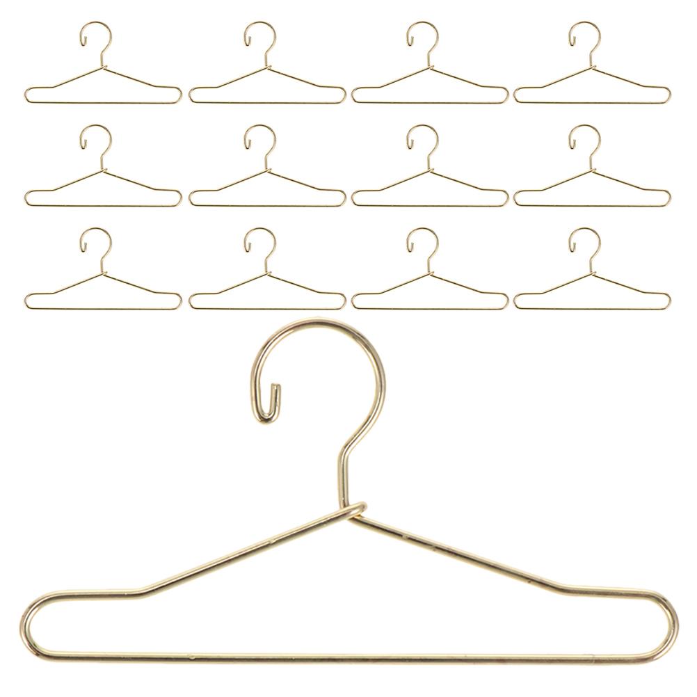 25 Pcs Delicate Small Hanger Mini Miniature Hooks for Dollhouse Clothes Hangers