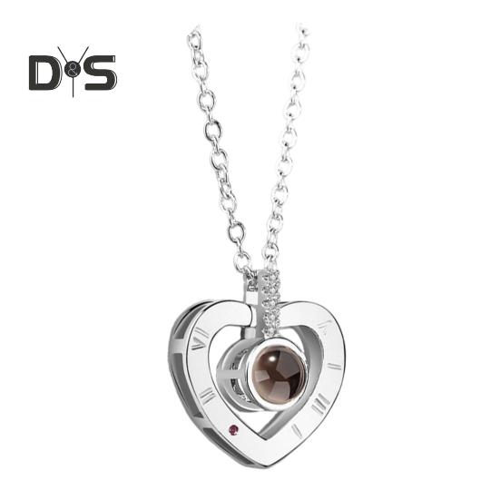 

Ожерелье с изображением, персонализированное ожерелье с проекцией фотографий, памятные подарки на День святого Валентина, день рождения для жены или девушки A