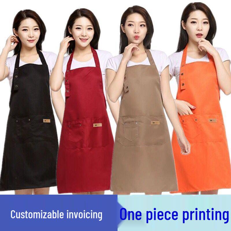 Unisex Waterproof Oilproof Kitchen Apron with Logo Print